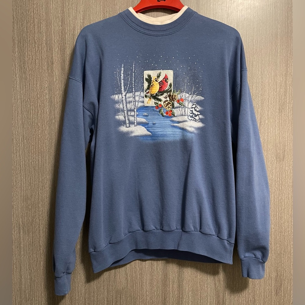 Vintage Morning Sun Cardinal Sweatshirt - Top Stitch - Size Large